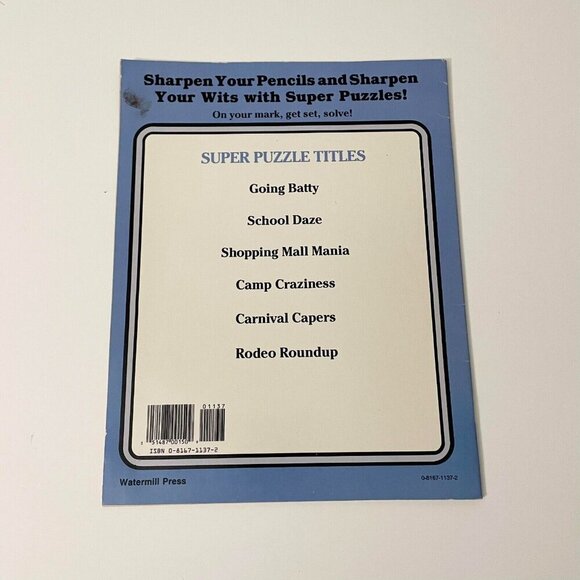 Vintage 1988 Going Batty by Peter Lerangis Super Puzzles for Super Kids Book - Picture 4 of 16